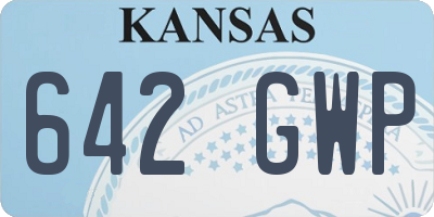 KS license plate 642GWP