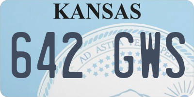 KS license plate 642GWS