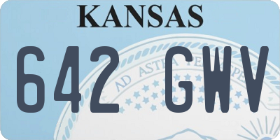 KS license plate 642GWV