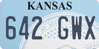 KS license plate 642GWX