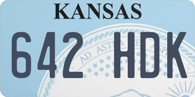 KS license plate 642HDK