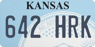 KS license plate 642HRK