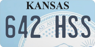KS license plate 642HSS
