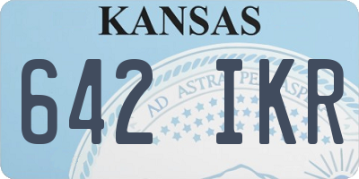 KS license plate 642IKR