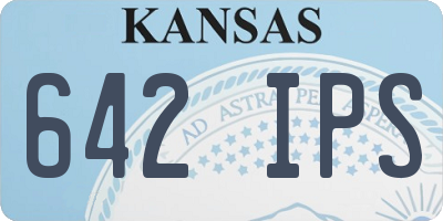 KS license plate 642IPS