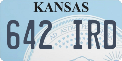 KS license plate 642IRD