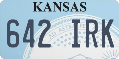 KS license plate 642IRK