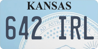 KS license plate 642IRL