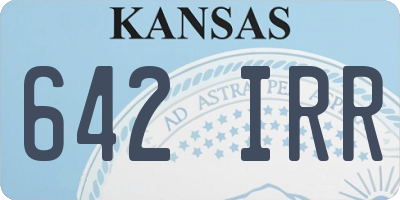 KS license plate 642IRR