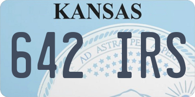 KS license plate 642IRS
