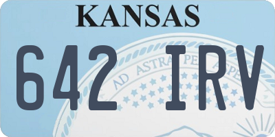 KS license plate 642IRV