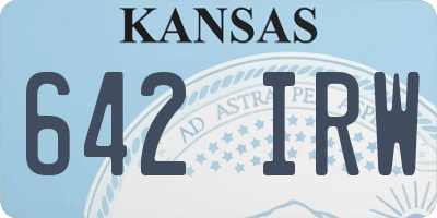 KS license plate 642IRW