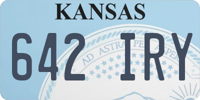 KS license plate 642IRY