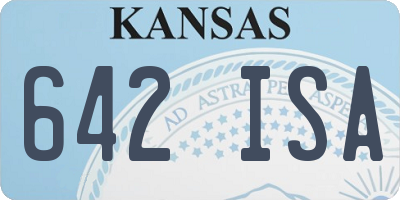 KS license plate 642ISA
