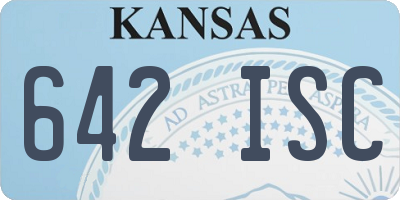 KS license plate 642ISC
