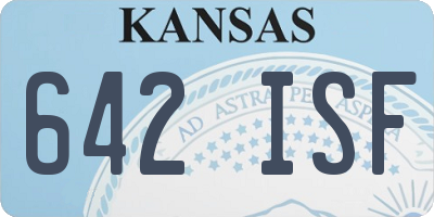 KS license plate 642ISF