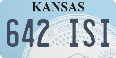 KS license plate 642ISI