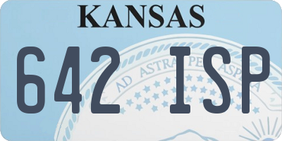 KS license plate 642ISP