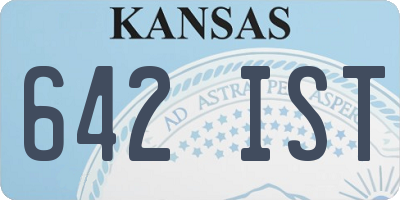 KS license plate 642IST
