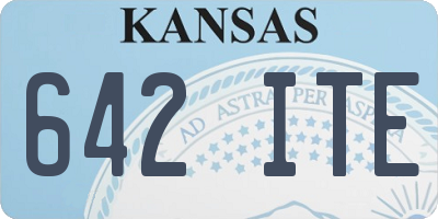 KS license plate 642ITE