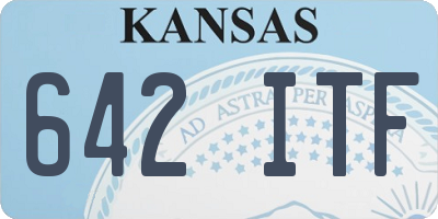KS license plate 642ITF