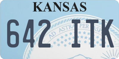 KS license plate 642ITK