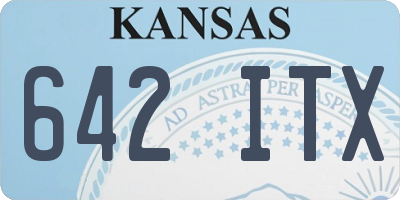 KS license plate 642ITX
