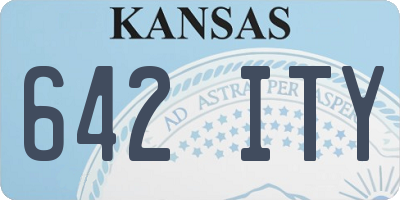 KS license plate 642ITY