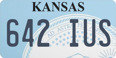 KS license plate 642IUS