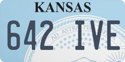 KS license plate 642IVE