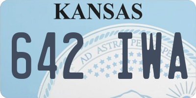 KS license plate 642IWA