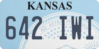 KS license plate 642IWI