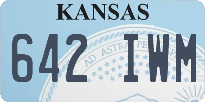 KS license plate 642IWM