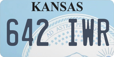 KS license plate 642IWR
