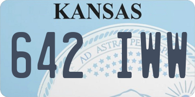 KS license plate 642IWW