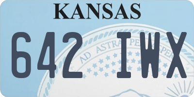 KS license plate 642IWX