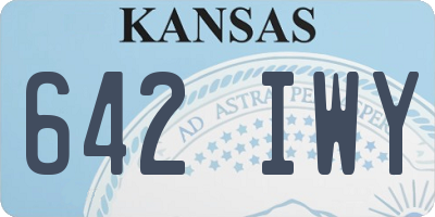 KS license plate 642IWY