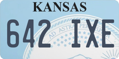 KS license plate 642IXE