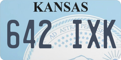 KS license plate 642IXK