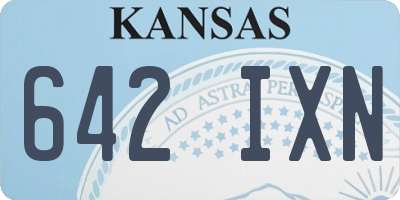 KS license plate 642IXN