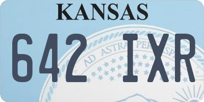 KS license plate 642IXR