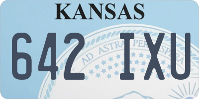 KS license plate 642IXU
