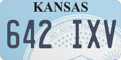 KS license plate 642IXV