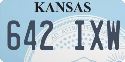 KS license plate 642IXW