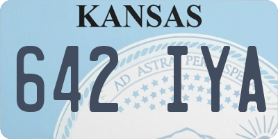 KS license plate 642IYA