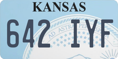 KS license plate 642IYF