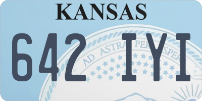 KS license plate 642IYI
