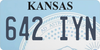 KS license plate 642IYN