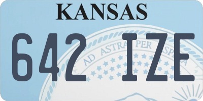 KS license plate 642IZE