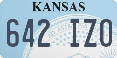 KS license plate 642IZO
